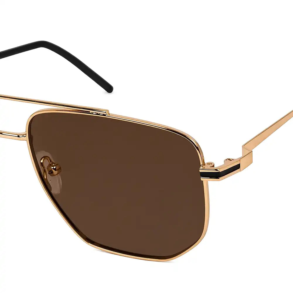 Brown Gold Ploarized Sunglasses -4265
