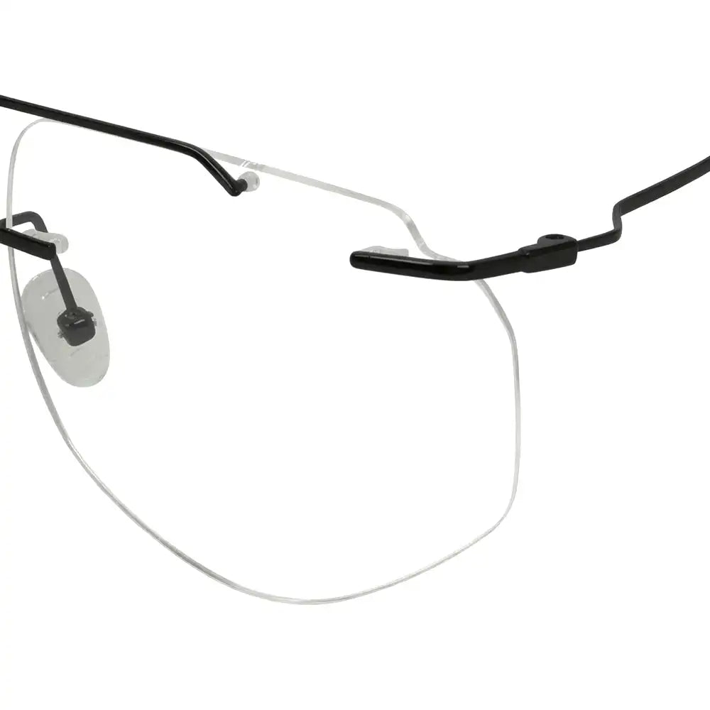 Modern Gun-Black Turban Fit Rimless Eyeglasses – Ldx178