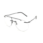 Modern Gun-Black Turban Fit Rimless Eyeglasses – Ldx178