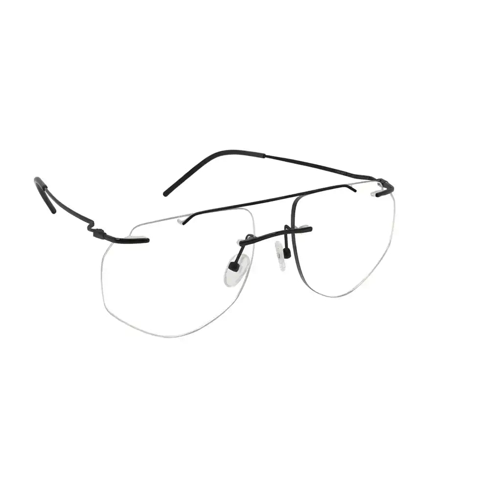Modern Gun-Black Turban Fit Rimless Eyeglasses – Ldx178