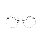Modern Gun-Black Turban Fit Rimless Eyeglasses – Ldx178