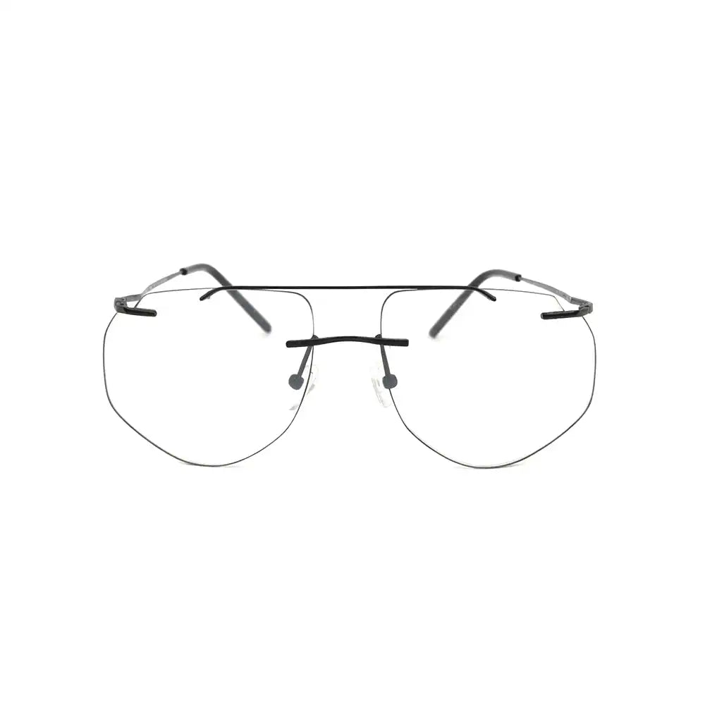 Modern Gun-Black Turban Fit Rimless Eyeglasses – Ldx178