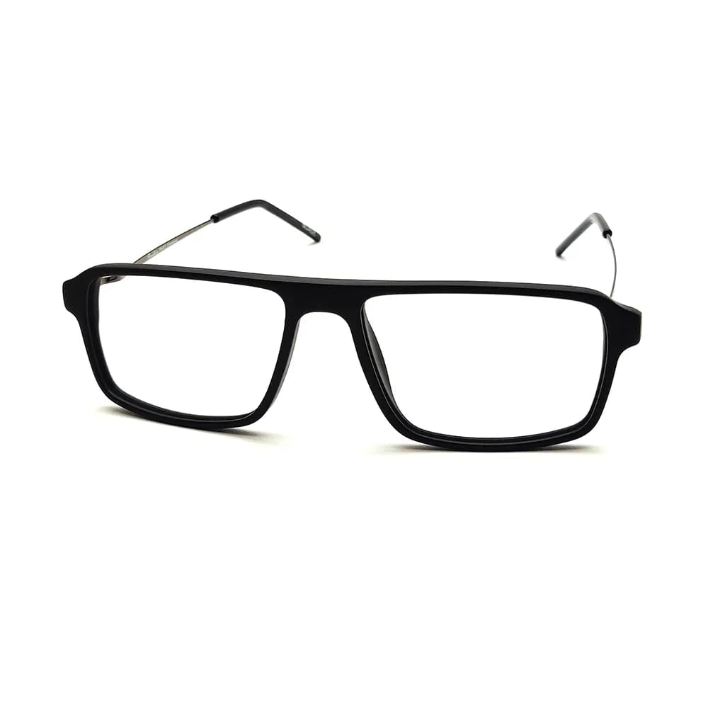 Rectangular Turban Fit Black Eyeglasses - 47009