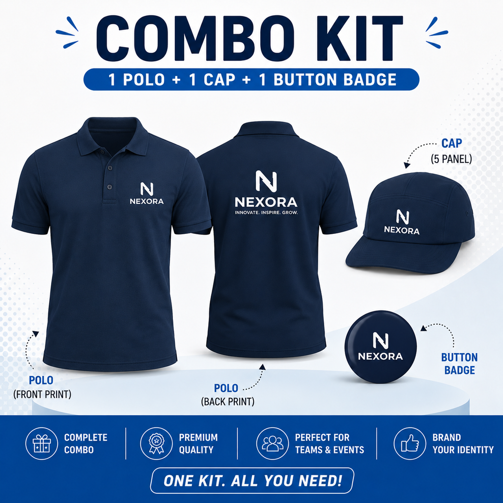Custom Event Kit: Polo + Cap + Button Badge